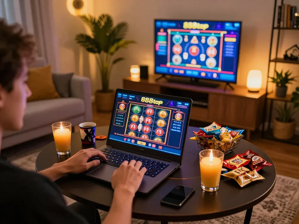 Engaging online gaming experience showcasing casino entertainment on 888top.