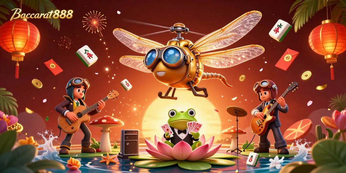 Baccarat888 showcases an immersive casino experience with vibrant characters and dynamic gaming elements.