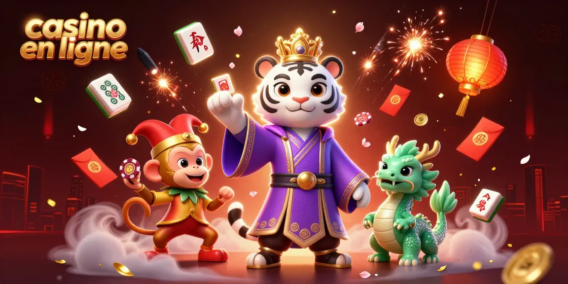 Les jeux de casino en ligne prennent vie avec un tigre élégant, un singe jongleur et un dragon en jade.