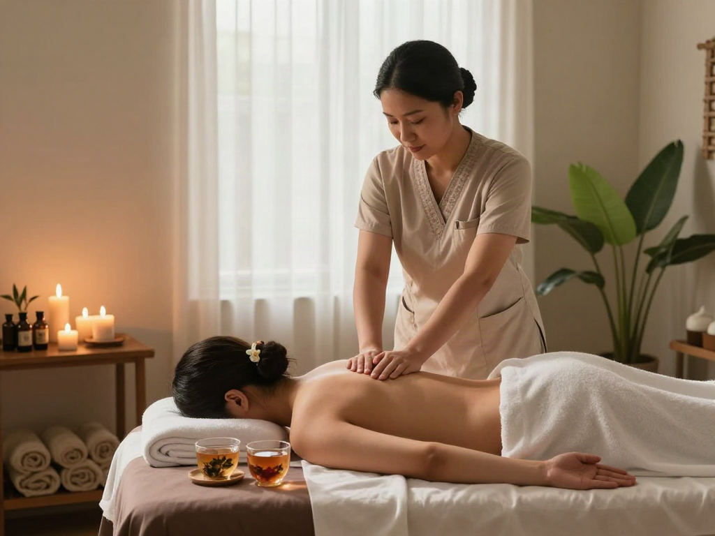 Experience 성북구출장마사지 with a tranquil home massage session in a serene setting.