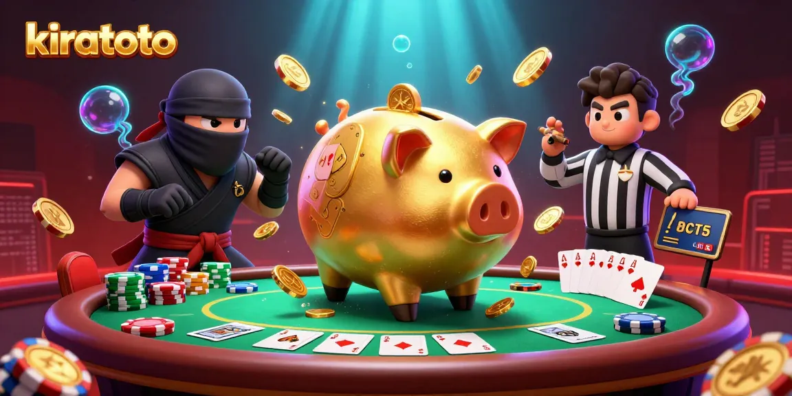 Kiratoto offers thrilling online gambling with engaging characters in a vibrant casino scene.