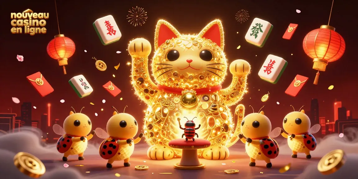 Vivez l'expérience d'un nouveau casino en ligne avec ce chat porte-bonheur en feuillage doré et des jeux dynamiques.