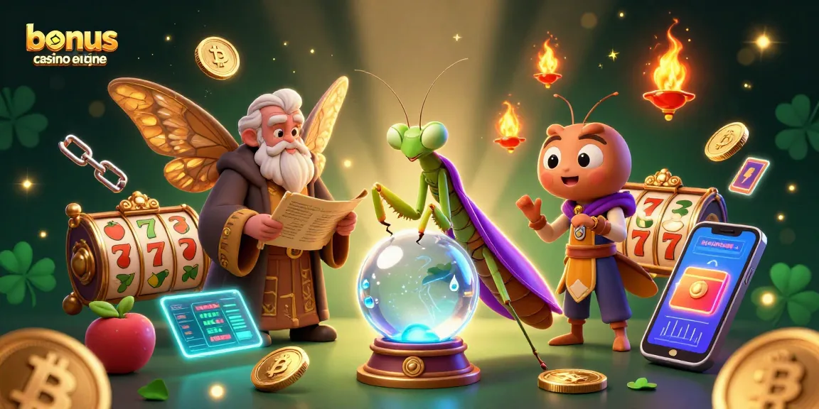 Découvrez une scène fascinante avec bonus casino en ligne, des personnages mystiques et des éléments de jeu vibrants.