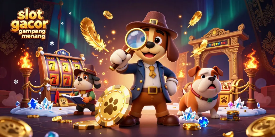 Menang lagi dengan slot gacor gampang menang, karakter menangkap petunjuk dalam ilustrasi 3D menarik.
