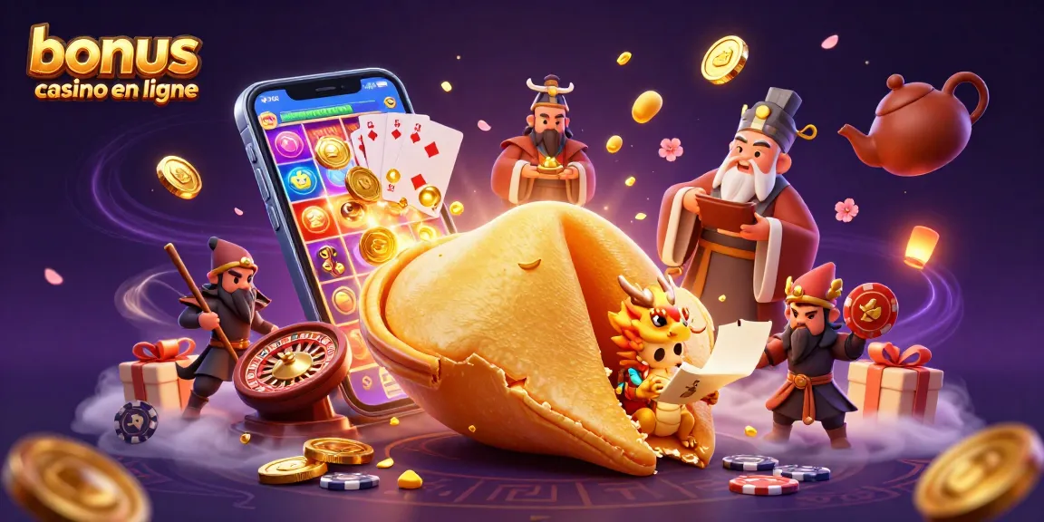 Profitez des bonus de casino en ligne avec cette illustration 3D captivante des personnages de jeu.
