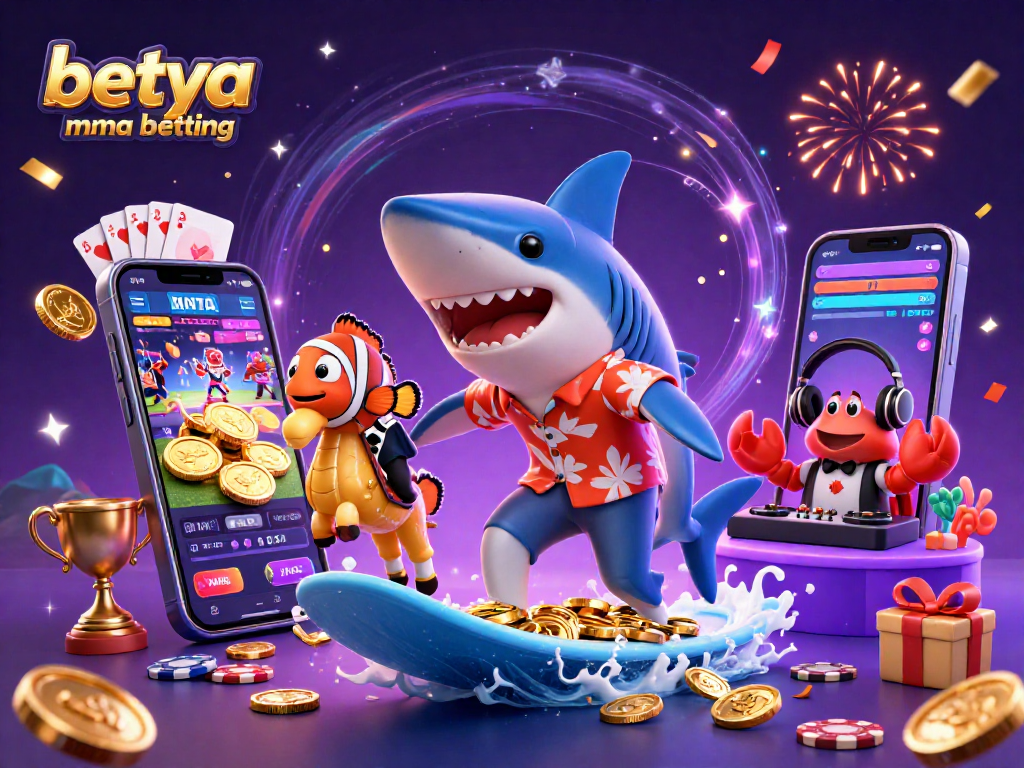 Engage in betya mma betting excitement with a lively 3D illustration of MMA betting characters.