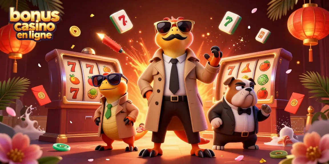 Image des raptors en trench-coat dans un casino avec des bonus captivants.