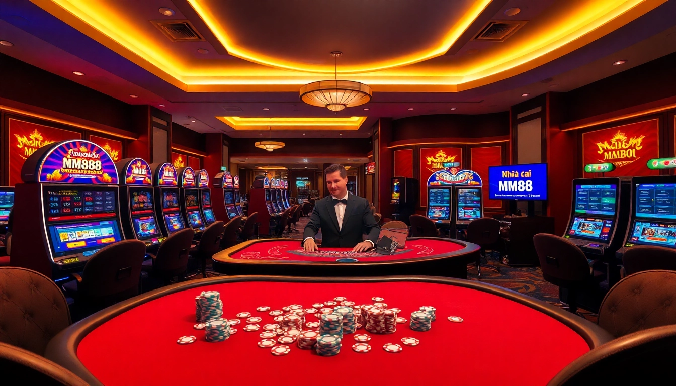 Experience the excitement of gambling at Nhà cái MM88 with vibrant casino tables and engaging gameplay.