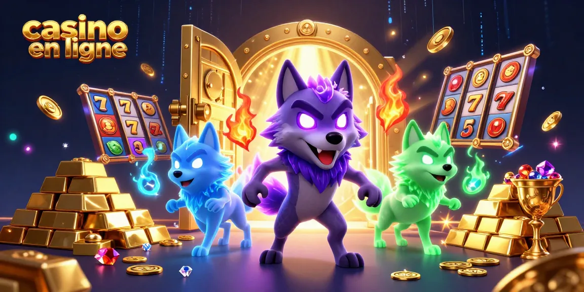 Explorez le monde du casino en ligne avec des loups fantômes sous une pluie de trésors scintillants.