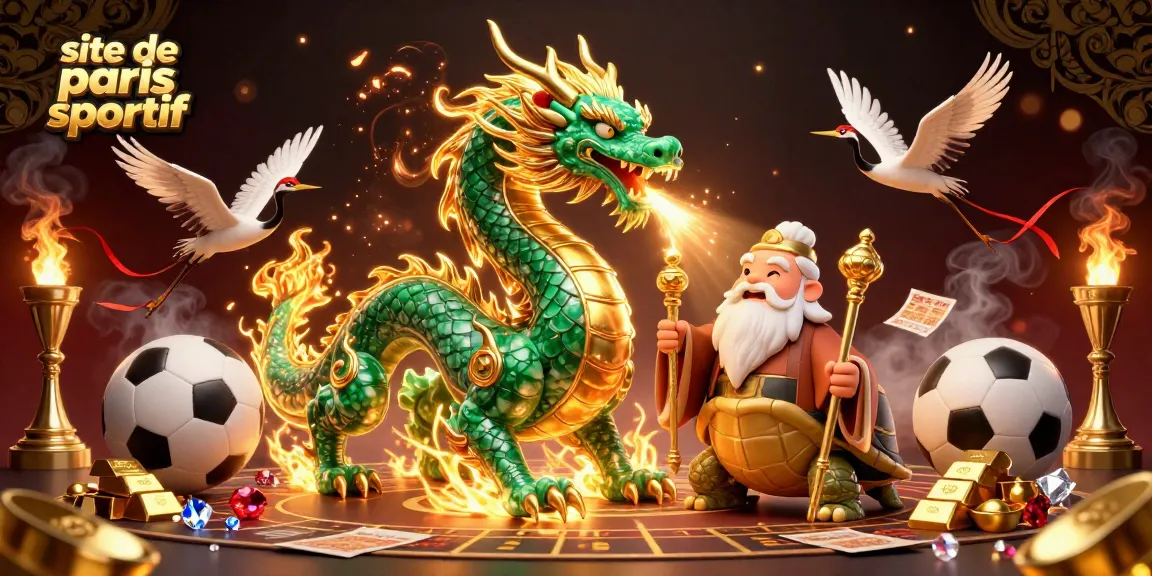 Pariez sur un site de paris sportif avec une ambiance dynamique regroupant dragons, sages et éléments de jeu.