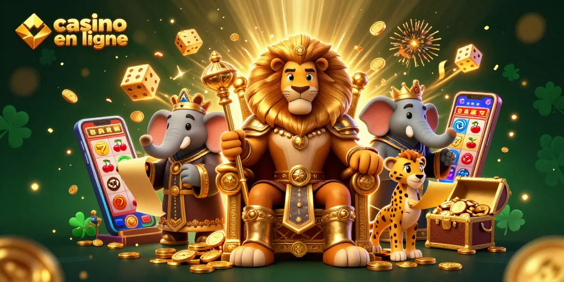Venez découvrir casino en ligne avec un roi lion, un éléphant sage et un guépard messager.