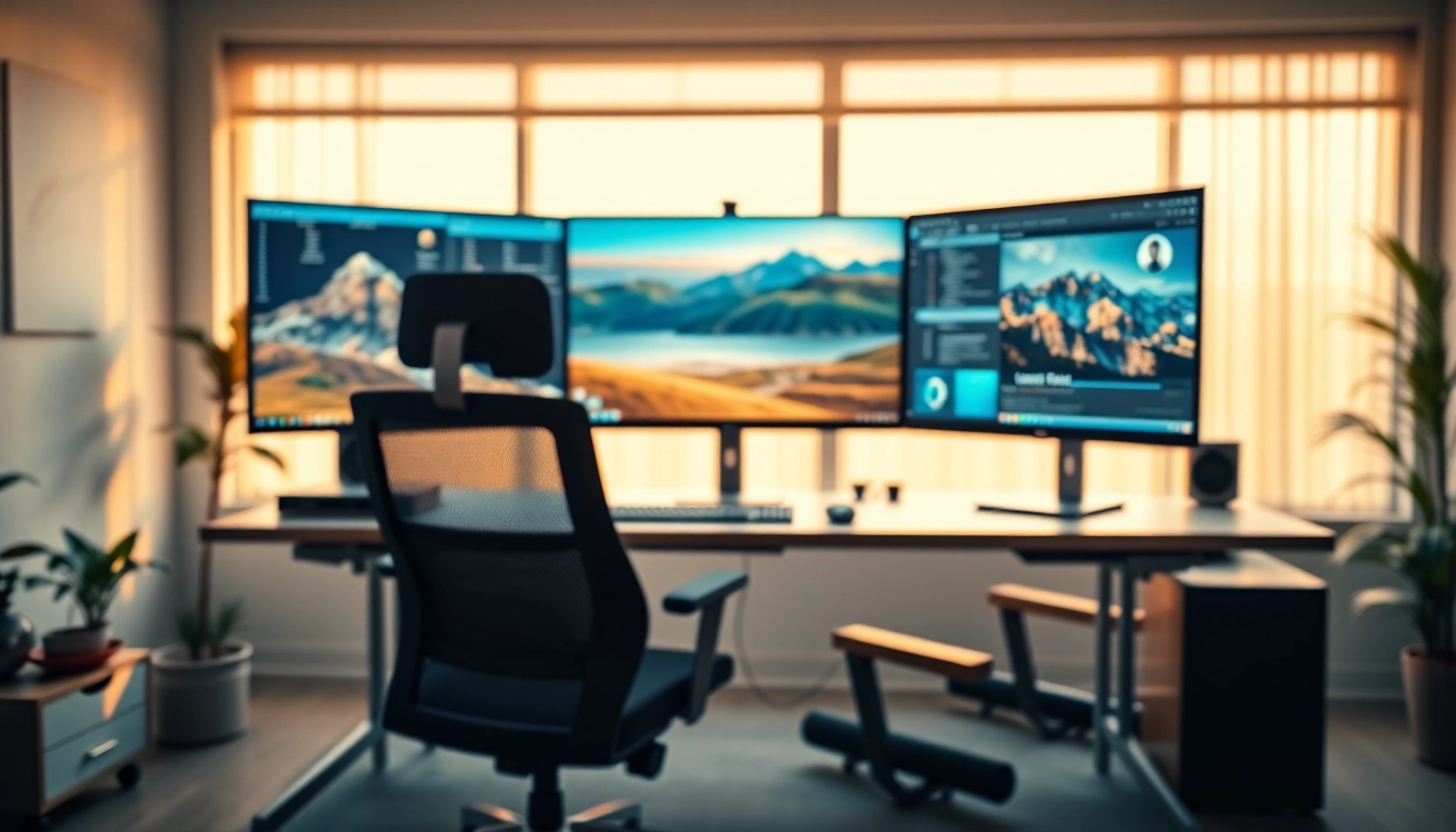 Experience a professional virtual desktop setup that enhances productivity in a modern workspace.