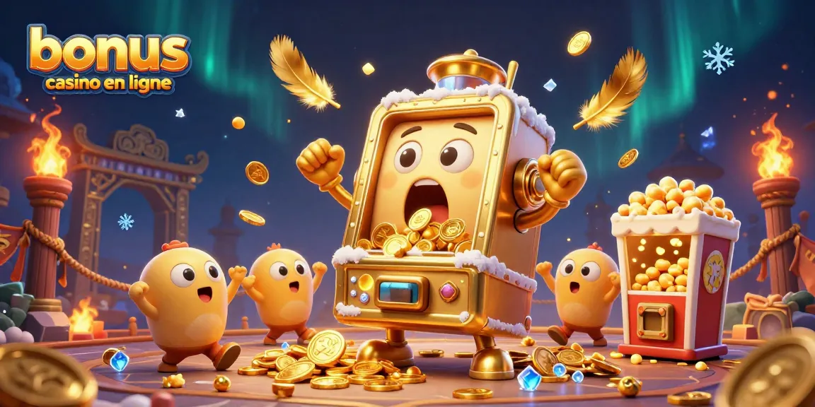 Profitez des bonus casino en ligne avec des machines à sous dorées vibrant d'énergie et de couleurs éclatantes.