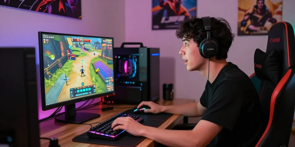Engaging player enjoying rokok88 online game in a vibrant gaming setup.