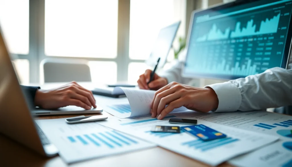 카드깡과 관련된 신용카드 사기 분석하는 전문가의 모습