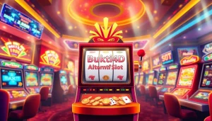 Permainan slot bukti4d alternatif slot dengan suasana kasino yang menarik dan penuh warna.