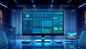 Online betting platform display for 79king hn with real-time odds and secure transactions in a modern office setting