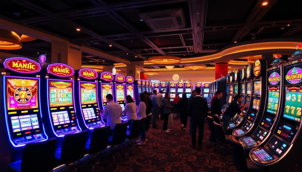 Mengakses sayapbola login slot dengan slot mesin yang cerah dan menarik di lingkungan kasino yang ramai.