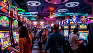 Menangkan jackpot dengan bro138 slot di mesin slot yang penuh warna dan atmosfer ceria.