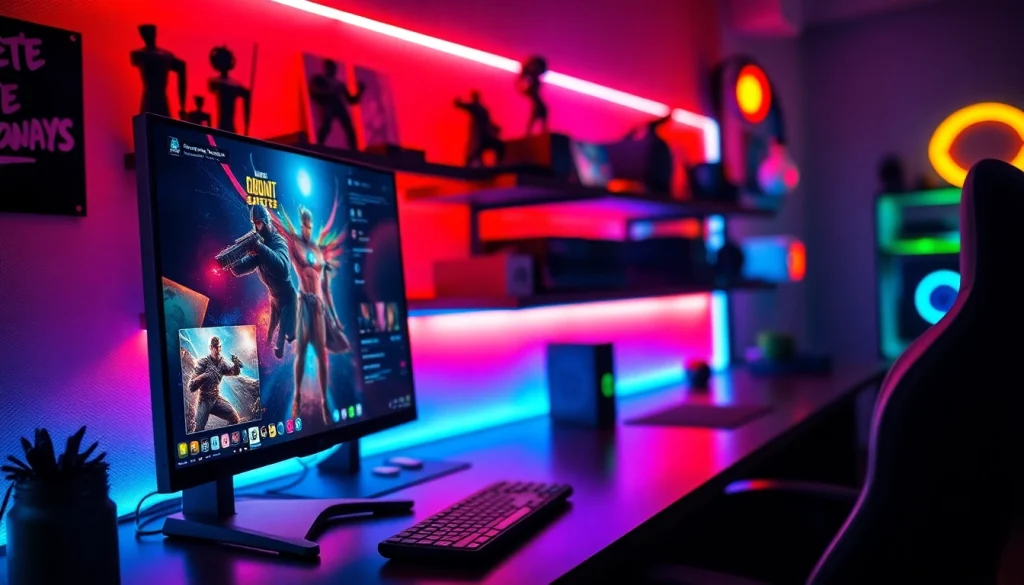 Game setup featuring suletoto alternatif with vibrant LED lighting and immersive atmosphere.