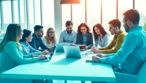 Link sayaptogel: Tim profesional sedang berdiskusi di kantor modern untuk meningkatkan strategi pemasaran.