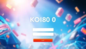 Masuk ke KOI800 dengan antarmuka yang menarik dan mudah digunakan di layar login.