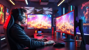 Tampilkan hakim4d login game di layar gamer dengan setup modern dan atmosfer energik.