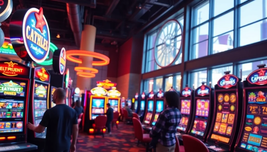 Putar slot dengan mesin yang cerah dan animasi menarik di kasino.