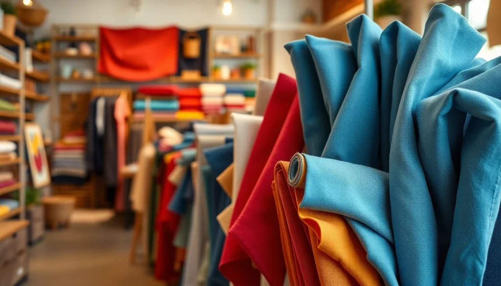 Canvas stoffen in verschillende kleuren en texturen in een creatieve setting.
