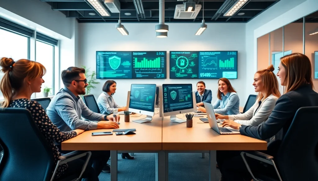 Managed IT Services Tampa team collaborating in a modern office space with technology and innovation.