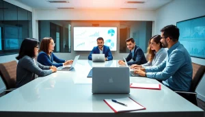 Enhance your SEO Malaysia strategy with a professional team collaborating in a modern setting.