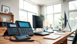 Engaging digital landline provider solutions showcased in a modern office setting.