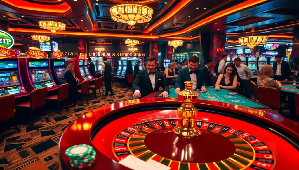 Trải nghiệm cảm giác phấn khích khi chơi Bet VIP tại một casino sang trọng với các máy đánh bạc sôi động và bàn poker.