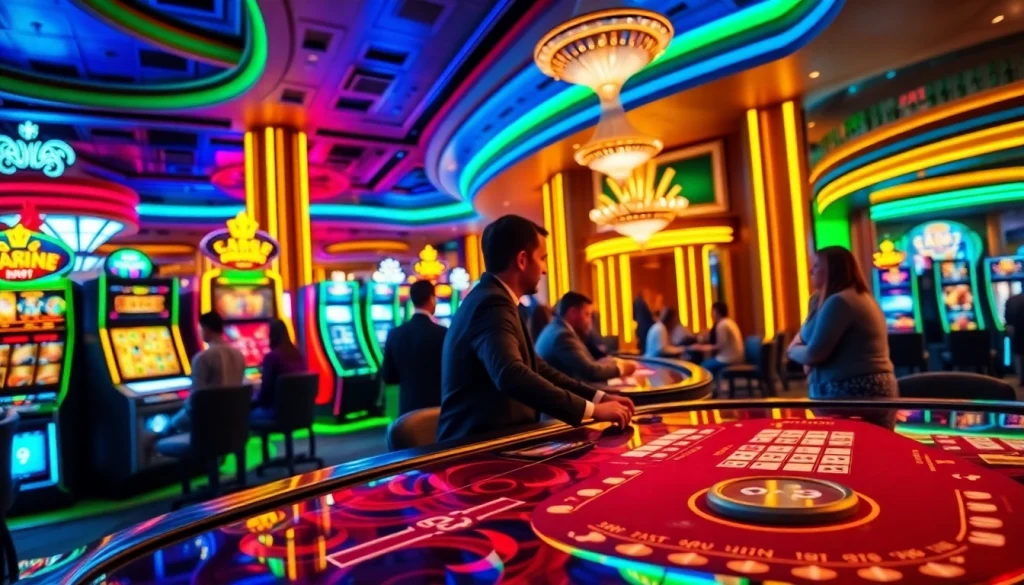 Experience the thrill of the best online casinos for Canada with engaging gaming scenes and vibrant atmospheres.