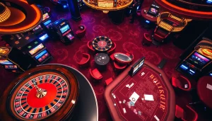 Engaged players enjoying various games in a vibrant casino, showcasing 상품권소액결제 excitement.