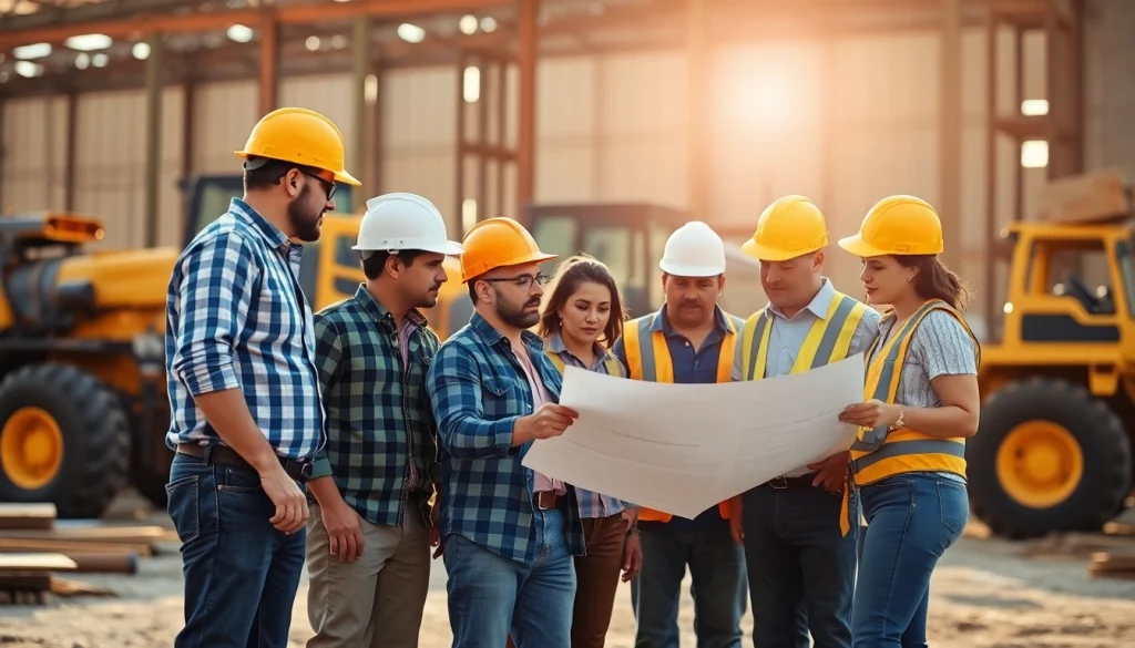 Builders collaborating on a construction site, representing the Texas association of builders.