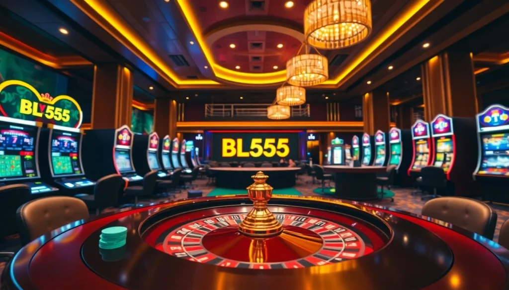 Engaging action at trang chủ BL555 showcasing vibrant casino scenes and high-stakes gambling excitement.