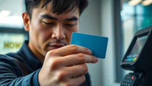 카드깡 서비스와 거래 중인 개인의 모습, 전문적인 분위기를 전합니다.