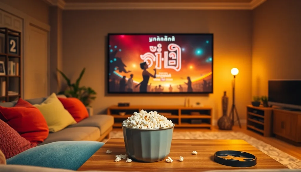 ดูหนัง บนจอใหญ่ในห้องนั่งเล่นที่อบอุ่นพร้อมขนมปังปิ้งและบรรยากาศชวนผ่อนคลาย