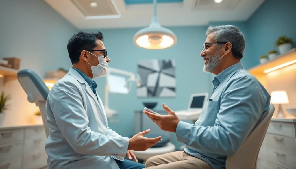 dental implant malaysia price consultation scene in a modern dental clinic