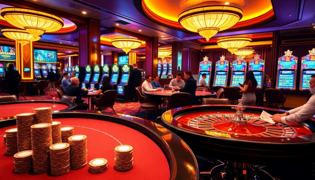 Experience the thrill of betting at https://top10nhacai.gg/, where vibrant gaming tables and luxury meet.