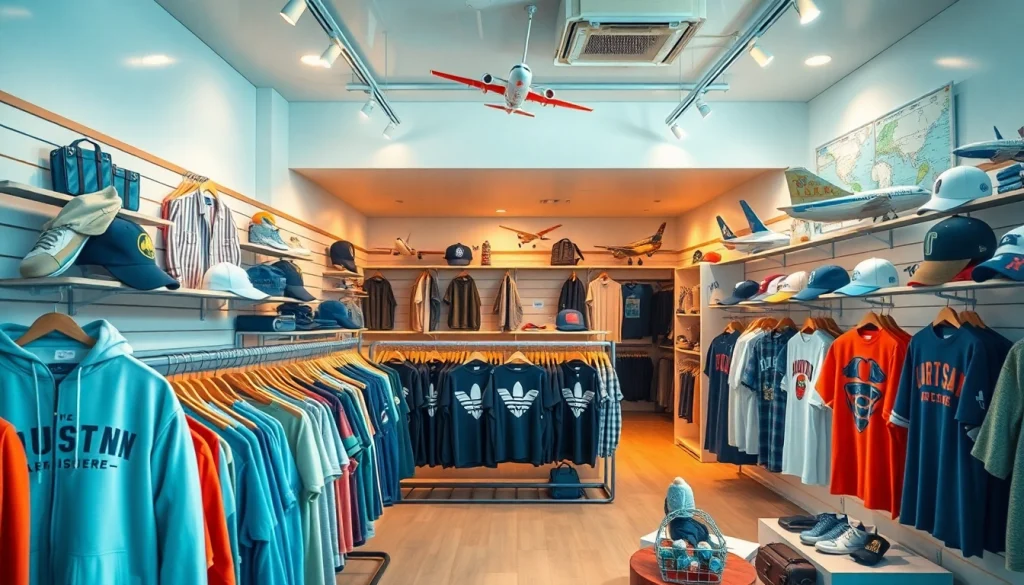 FLY88 aviation-inspired apparel store showcasing stylish clothing and accessories