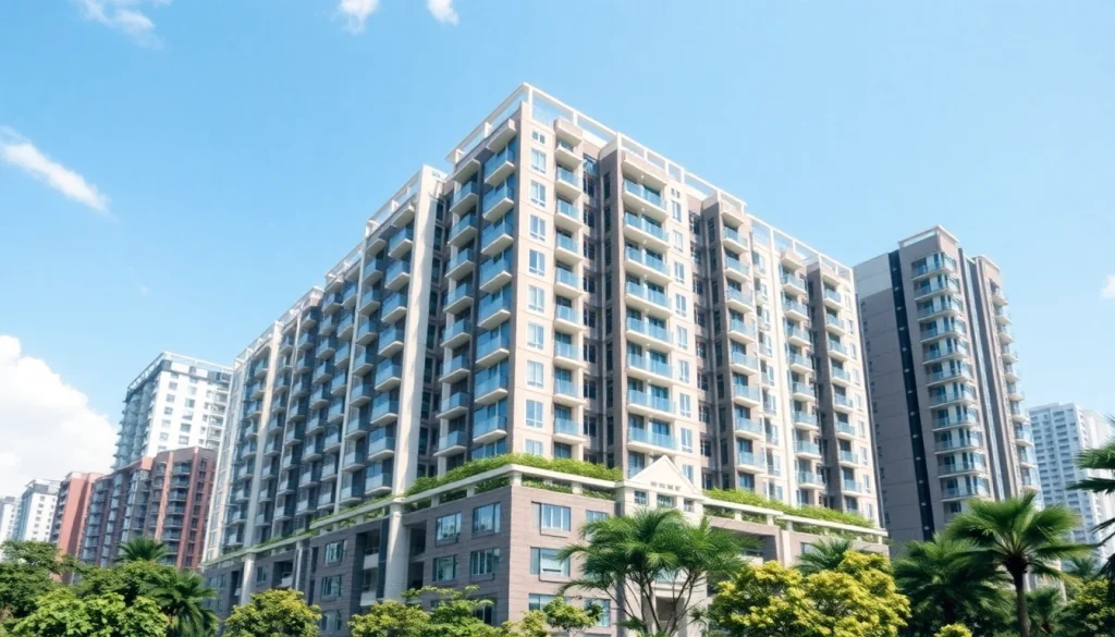 Showcasing the luxury development of tampines st 95 ec with modern architectural elements and lush greenery.