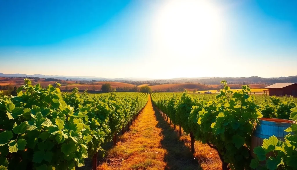 Grapes and vineyards in Clarksburg showcasing local wineries.