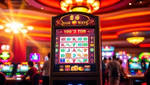 Menangkan permainan Mahjong Ways 2 pada mesin slot yang penuh warna dan menarik dengan suasana kasino yang ceria.