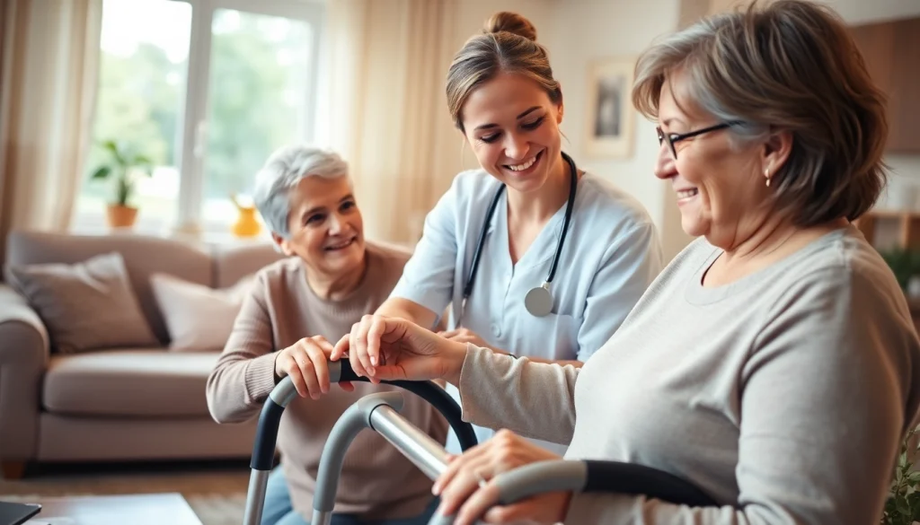 Helping senior caregivers austin tx engage lovingly with elderly clients in a warm home environment.