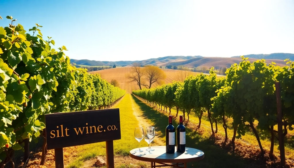 Experience the Winery Sacramento at Silt Wine Co. with beautiful vineyards and inviting tasting areas.