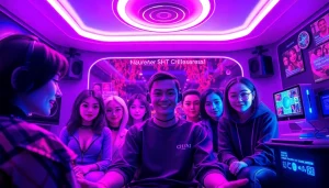 Vibrant NSFW AI interaction in a futuristic chat environment