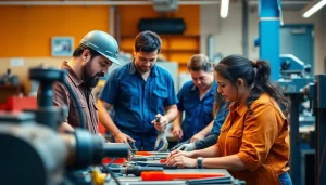 Training session at trade schools in Hawaii showcasing enthusiastic students and instructors.