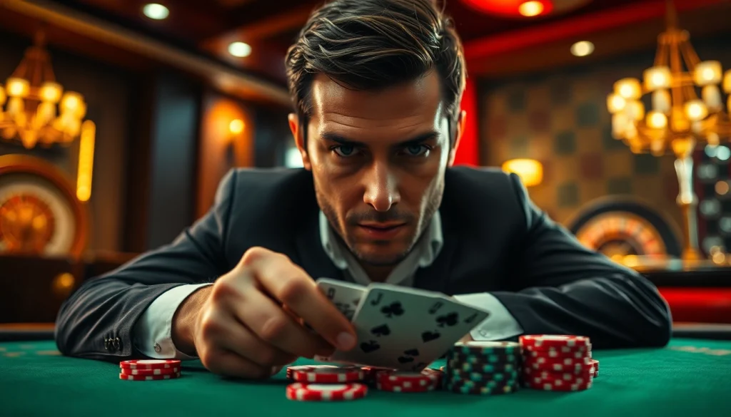 1win depozitsiz bonus təqdim edən kazino oyunları ilə dolu masa.